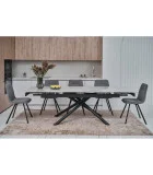 Ceramic table TML-819 white cloud black order